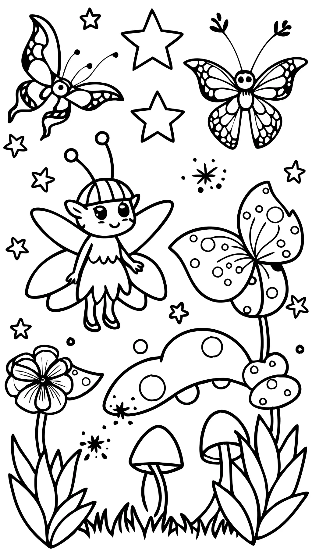 free coloring fairy pages